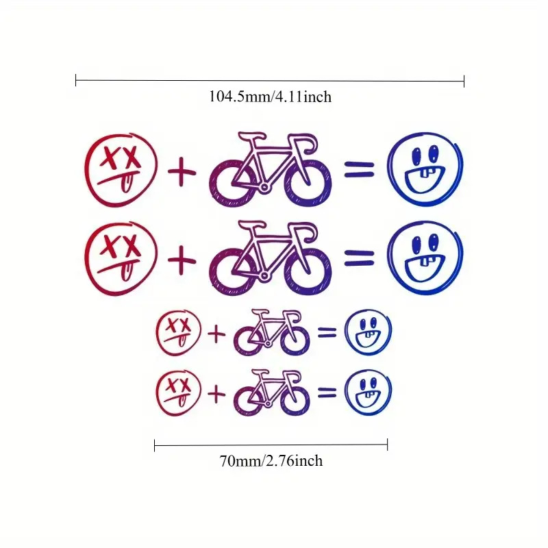 Набор из 4 наклеек-смайликов H – обзор и цена Cycling Gear Sale