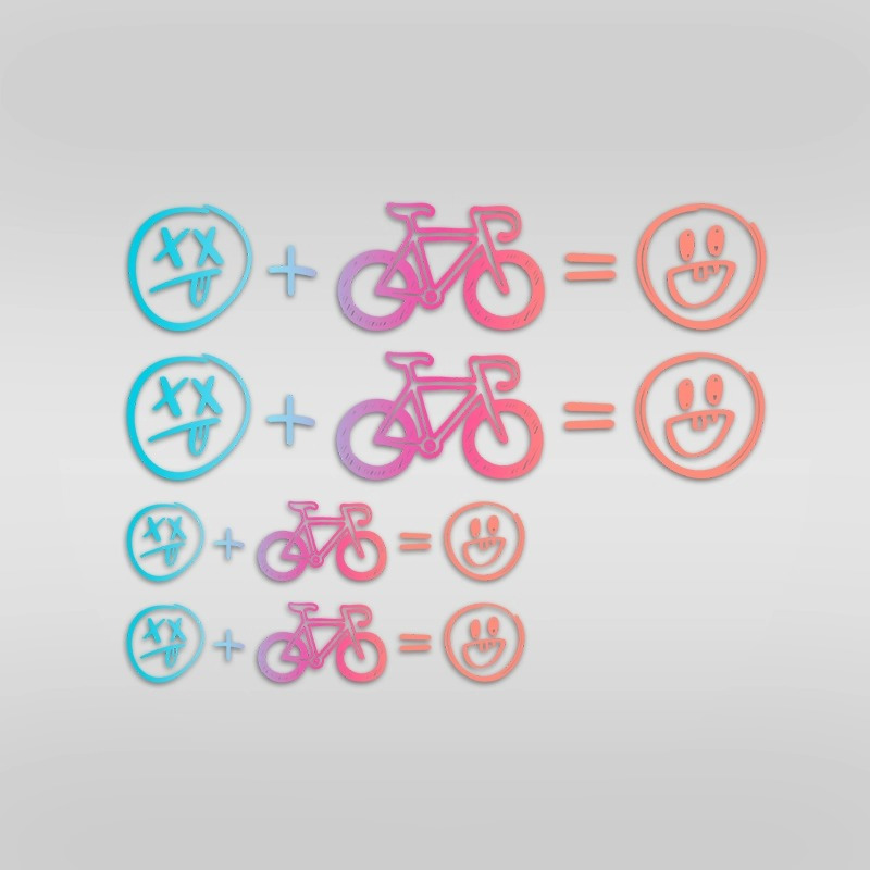 Набор из 4 наклеек-смайликов H – обзор и цена Cycling Gear Sale