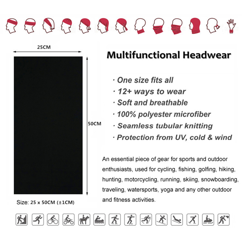 Бесшовные однотонные банданы д – обзор и цена Cycling Headwear